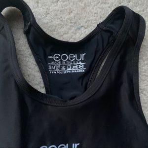 Coeur black triathlon tank with shelf bra size s